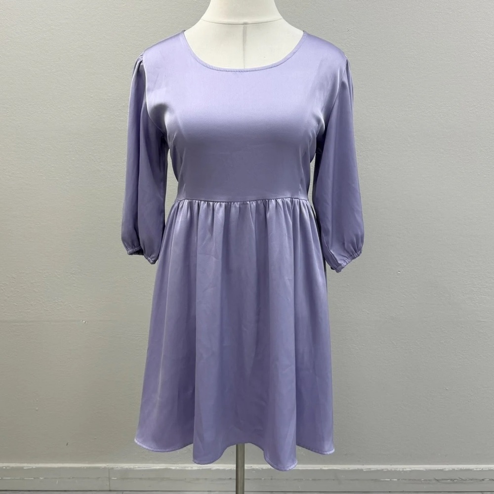 Ivy City Lavender Satin Dress - Size 2XL